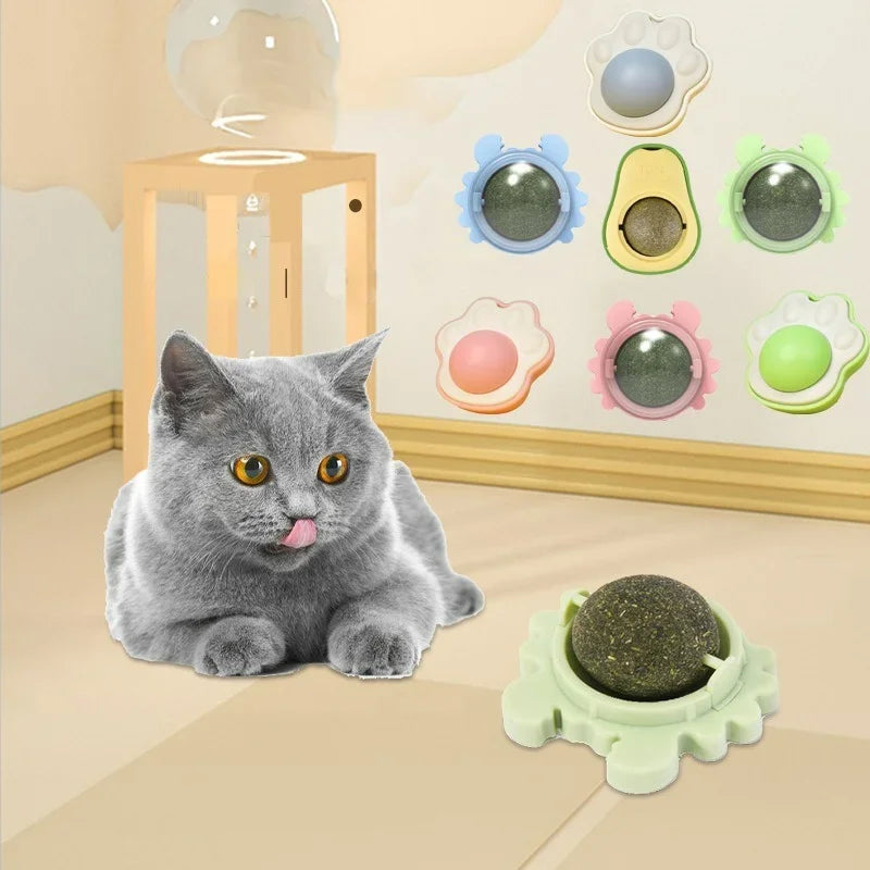 Natural Catnip Rotating Interactive Cat Toy
